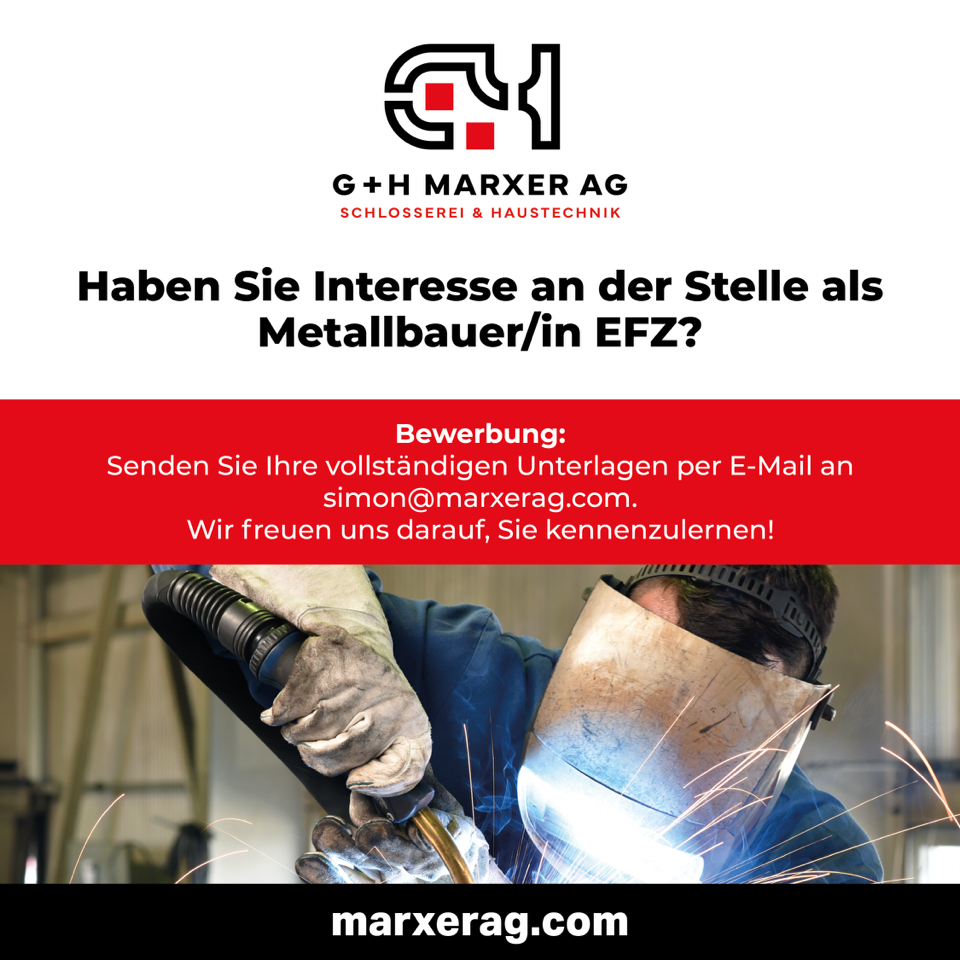 MarxerAG Freie Stelle Metallbauer